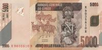 p102b from Congo Democratic Republic: 5000 Francs from 2013